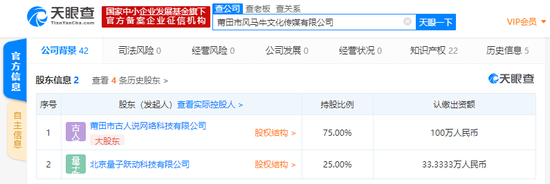 字节跳动投资MCN机构风马牛传媒 间接持股25%